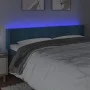Dark blue velvet headboard with LED 203x16x78/88 cm by vidaXL, Headboards and footboards - Ref: Foro24-3123306, Price: 89,23 ...