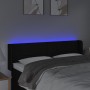 Cabecero con LED de tela negro 147x16x78/88 cm de vidaXL, Cabeceros y pies de cama - Ref: Foro24-3123236, Precio: 70,76 €, De...