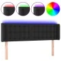 Headboard with LED black synthetic leather 147x16x78/88 cm by vidaXL, Headboards and footboards - Ref: Foro24-3123326, Price:...