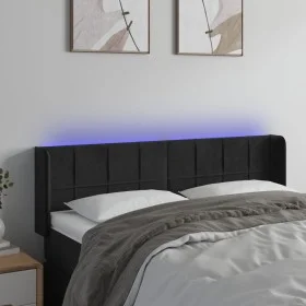 Black velvet headboard with LED 147x16x78/88 cm by vidaXL, Headboards and footboards - Ref: Foro24-3123286, Price: 85,44 €, D...