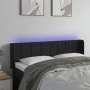 Kopfteil aus schwarzem Samt mit LED 147x16x78/88 cm von vidaXL, Kopf- und Fußteile - Ref: Foro24-3123286, Preis: 85,44 €, Rab...