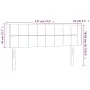 Black velvet headboard with LED 147x16x78/88 cm by vidaXL, Headboards and footboards - Ref: Foro24-3123286, Price: 85,44 €, D...