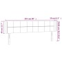 Cabecero con LED de tela crema 203x16x78/88 cm de vidaXL, Cabeceros y pies de cama - Ref: Foro24-3123263, Precio: 70,11 €, De...