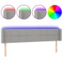Cabecero con LED de tela gris claro 203x16x78/88 cm de vidaXL, Cabeceros y pies de cama - Ref: Foro24-3123258, Precio: 76,08 ...