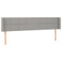Cabecero con LED de tela gris claro 203x16x78/88 cm de vidaXL, Cabeceros y pies de cama - Ref: Foro24-3123258, Precio: 76,08 ...