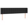 Cabecero con LED cuero sintético negro 183x16x78/88 cm de vidaXL, Cabeceros y pies de cama - Ref: Foro24-3123338, Precio: 68,...