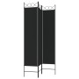 Biombo divisor de 3 paneles de tela negro 120x200 cm de vidaXL, Divisores de ambientes - Ref: Foro24-350149, Precio: 38,05 €,...