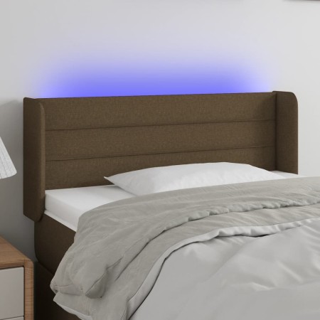 Cabecero con LED de tela marrón oscuro 83x16x78/88 cm de vidaXL, Cabeceros y pies de cama - Ref: Foro24-3123353, Precio: 43,9...