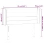 Cabecero con LED de tela marrón oscuro 83x16x78/88 cm de vidaXL, Cabeceros y pies de cama - Ref: Foro24-3123353, Precio: 43,9...