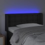 Cabecero con LED cuero sintético negro 83x16x78/88 cm de vidaXL, Cabeceros y pies de cama - Ref: Foro24-3123308, Precio: 44,8...