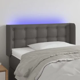 Kopfteil mit LED-grauem Kunstleder 93x16x78/88 cm von vidaXL, Kopf- und Fußteile - Ref: Foro24-3123318, Preis: 56,59 €, Rabat...