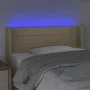 Kopfteil aus cremefarbenem Stoff mit LED 93x16x78/88 cm von vidaXL, Kopf- und Fußteile - Ref: Foro24-3123363, Preis: 60,31 €,...