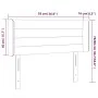 Kopfteil aus dunkelgrauem Stoff mit LED-Leuchten, 93 x 16 x 78/88 cm von vidaXL, Kopf- und Fußteile - Ref: Foro24-3123359, Pr...