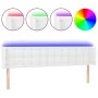 Headboard with LED white synthetic leather 163x16x78/88 cm by vidaXL, Headboards and footboards - Ref: Foro24-3123333, Price:...