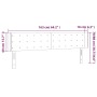 Cabecero con LED cuero sintético blanco 163x16x78/88 cm de vidaXL, Cabeceros y pies de cama - Ref: Foro24-3123333, Precio: 77...