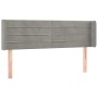 Cabecero con LED de terciopelo gris claro 147x16x78/88 cm de vidaXL, Cabeceros y pies de cama - Ref: Foro24-3123424, Precio: ...