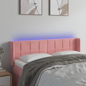Cabecero con LED de terciopelo rosa 147x16x78/88 cm de vidaXL, Cabeceros y pies de cama - Ref: Foro24-3123289, Precio: 74,97 ...