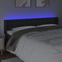 Cabecero con LED cuero sintético negro 203x16x78/88 cm de vidaXL, Cabeceros y pies de cama - Ref: Foro24-3123344, Precio: 67,...