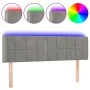 Light gray velvet headboard with LED 147x16x78/88 cm by vidaXL, Headboards and footboards - Ref: Foro24-3123284, Price: 76,50...