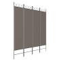 Biombo divisor de 4 paneles de tela gris antracita 160x200 cm de vidaXL, Divisores de ambientes - Ref: Foro24-350152, Precio:...