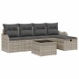 Conjunto de sofá de jardín 6 pcs Gris Claro ratán sintético en Sofás de exterior | Comprar online en Foru.es