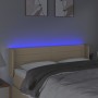 Cabecero con LED de tela crema 147x16x78/88 cm de vidaXL, Cabeceros y pies de cama - Ref: Foro24-3123379, Precio: 78,43 €, De...