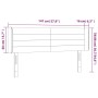 Cabecero con LED de tela crema 147x16x78/88 cm de vidaXL, Cabeceros y pies de cama - Ref: Foro24-3123379, Precio: 78,43 €, De...