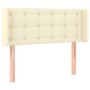Cabecero con LED cuero sintético crema 103x16x78/88 cm de vidaXL, Cabeceros y pies de cama - Ref: Foro24-3123322, Precio: 58,...