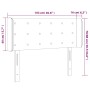 Cabecero con LED cuero sintético crema 103x16x78/88 cm de vidaXL, Cabeceros y pies de cama - Ref: Foro24-3123322, Precio: 58,...