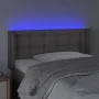 Headboard with LED gray synthetic leather 83x16x78/88 cm by vidaXL, Headboards and footboards - Ref: Foro24-3123312, Price: 6...