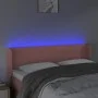 Pink velvet headboard with LED 147x16x78/88 cm by vidaXL, Headboards and footboards - Ref: Foro24-3123429, Price: 70,34 €, Di...