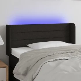 Kopfteil aus schwarzem Stoff mit LED 83x16x78/88 cm von vidaXL, Kopf- und Fußteile - Ref: Foro24-3123352, Preis: 54,58 €, Rab...
