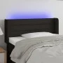 Kopfteil aus schwarzem Stoff mit LED 83x16x78/88 cm von vidaXL, Kopf- und Fußteile - Ref: Foro24-3123352, Preis: 54,58 €, Rab...