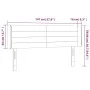 Kopfteil mit LED aus dunkelbraunem Stoff 147x16x78/88 cm von vidaXL, Kopf- und Fußteile - Ref: Foro24-3123377, Preis: 75,59 €...