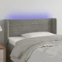 Light gray velvet headboard with LED 93x16x78/88 cm by vidaXL, Headboards and footboards - Ref: Foro24-3123412, Price: 51,85 ...