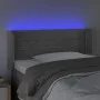 Light gray velvet headboard with LED 93x16x78/88 cm by vidaXL, Headboards and footboards - Ref: Foro24-3123412, Price: 51,85 ...