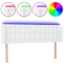 Kopfteil mit LED, weißem Kunstleder, 147 x 16 x 78/88 cm von vidaXL, Kopf- und Fußteile - Ref: Foro24-3123327, Preis: 81,75 €...