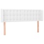Cabecero con LED cuero sintético blanco 147x16x78/88 cm de vidaXL, Cabeceros y pies de cama - Ref: Foro24-3123327, Precio: 84...