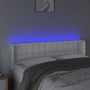 Cabecero con LED cuero sintético blanco 147x16x78/88 cm de vidaXL, Cabeceros y pies de cama - Ref: Foro24-3123327, Precio: 84...