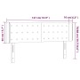 Cabecero con LED cuero sintético blanco 147x16x78/88 cm de vidaXL, Cabeceros y pies de cama - Ref: Foro24-3123327, Precio: 84...