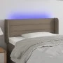 Headboard with LED in taupe gray fabric 93x16x78/88 cm by vidaXL, Headboards and footboards - Ref: Foro24-3123362, Price: 55,...
