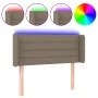 Headboard with LED in taupe gray fabric 93x16x78/88 cm by vidaXL, Headboards and footboards - Ref: Foro24-3123362, Price: 55,...