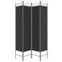 Biombo divisor de 4 paneles de tela negro 160x200 cm de vidaXL, Divisores de ambientes - Ref: Foro24-350153, Precio: 44,66 €,...