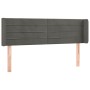 Cabecero con LED de terciopelo gris oscuro 147x16x78/88 cm de vidaXL, Cabeceros y pies de cama - Ref: Foro24-3123425, Precio:...