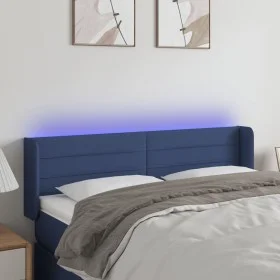 Cabecero con LED de tela azul 147x16x78/88 cm de vidaXL, Cabeceros y pies de cama - Ref: Foro24-3123380, Precio: 75,87 €, Des...