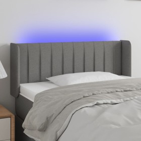 Cabecero con LED de tela gris oscuro 103x16x78/88 cm de vidaXL, Cabeceros y pies de cama - Ref: Foro24-3123465, Precio: 63,42...