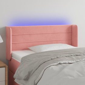 Cabecero con LED de terciopelo rosa 83x16x78/88 cm de vidaXL, Cabeceros y pies de cama - Ref: Foro24-3123411, Precio: 44,93 €...