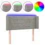 Light gray velvet headboard with LED 83x16x78/88 cm by vidaXL, Headboards and footboards - Ref: Foro24-3123406, Price: 52,10 ...