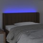 Cabecero con LED de tela marrón oscuro 83x16x78/88 cm de vidaXL, Cabeceros y pies de cama - Ref: Foro24-3123451, Precio: 43,6...