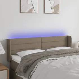 Headboard with LED in taupe gray fabric 147x16x78/88 cm by vidaXL, Headboards and footboards - Ref: Foro24-3123378, Price: 76...